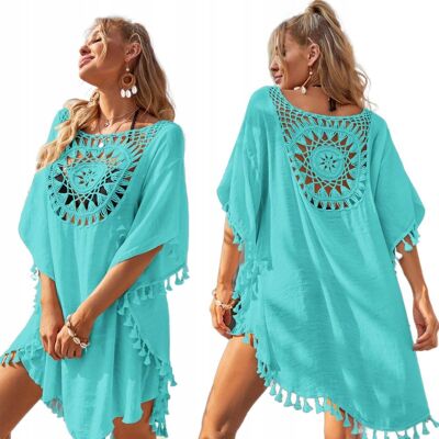 SNM Tunika Plażowa Pareo Plażowe Letnia Sukienka Damska Zwiewna Narzutka Boho SNM Tunika Plażowa Pareo Plażowe Letnia Sukienka Damska Zwiewna Narzutka Boho
