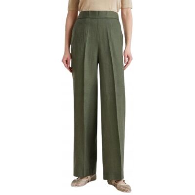 United COLORS OF BENETTON KHAKI LENIE PROSTE SPODNIE S J9A United COLORS OF BENETTON KHAKI LENIE PROSTE SPODNIE S J9A