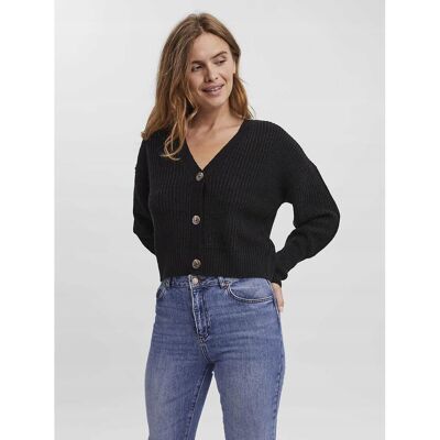 Inny producent VERO MODA DAMSKI SWETER ROZPINANY CZARNY M 17CA Inny producent VERO MODA DAMSKI SWETER ROZPINANY CZARNY M 17CA