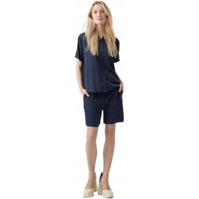 VERO MODA GRANATOWE KLASYCZNE KRÓTKIE SPODENKI LEN WISKOZA XS JPA VERO MODA GRANATOWE KLASYCZNE KRÓTKIE SPODENKI LEN WISKOZA XS JPA