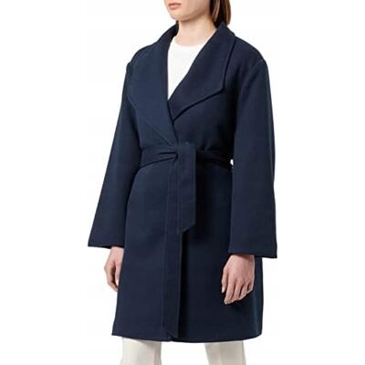 VERO MODA GRANATOWY KLASYCZNY PŁASZCZ Z PASKIEM PLUS SIZE 50 J9A VERO MODA GRANATOWY KLASYCZNY PŁASZCZ Z PASKIEM PLUS SIZE 50 J9A