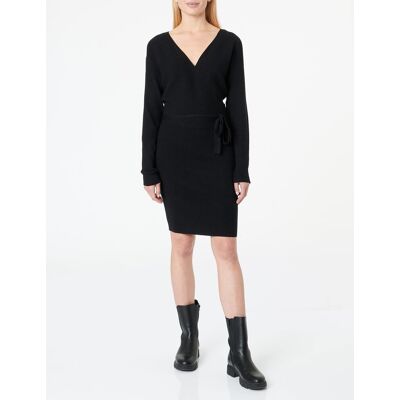VERO MODA SUKIENKA DZIANINOWA CZARNA Z WIĄZANIEM M 6FA VERO MODA SUKIENKA DZIANINOWA CZARNA Z WIĄZANIEM M 6FA