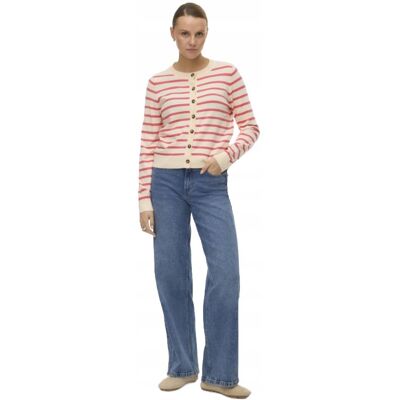 Inny producent VERO MODA SWETER DAMSKI W PASKI Z GUZIKAMI BEŻOWY S 16BA Inny producent VERO MODA SWETER DAMSKI W PASKI Z GUZIKAMI BEŻOWY S 16BA