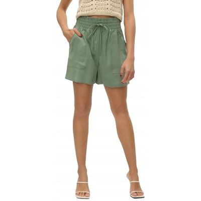 VERO MODA ZIELONE SZORTY Z WIĄZANIEM I KIESZENIAMI NA LATO 34 J9A VERO MODA ZIELONE SZORTY Z WIĄZANIEM I KIESZENIAMI NA LATO 34 J9A