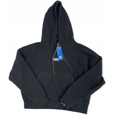 Wciągana czarna bluza damska z kapturem ADIDAS S Wciągana czarna bluza damska z kapturem ADIDAS S