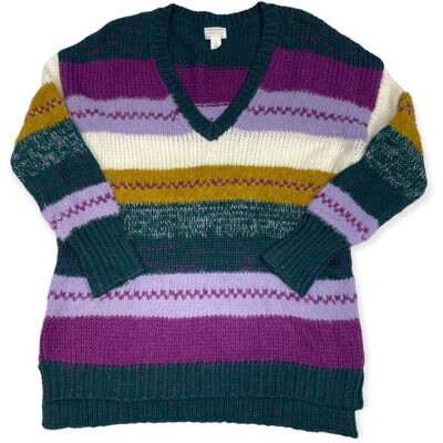 Inny producent Wciągany sweter damski dekolt V CASLON XL Inny producent Wciągany sweter damski dekolt V CASLON XL