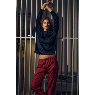 FIGL welurowa BLUZA damska ZE STÓJKĄ z kapturem DRES niebieska L FIGL welurowa BLUZA damska ZE STÓJKĄ z kapturem DRES niebieska L