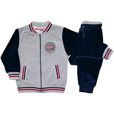 Welurowy Dres Dziecięcy Welur Szary Bawełniany Ciepły Bomberka Bluza Bejsbolówka Plus Spodnie Revaj 92 Welurowy Dres Dziecięcy Welur Szary Bawełniany Ciepły Bomberka Bluza Bejsbolówka Plus Spodnie Revaj 92