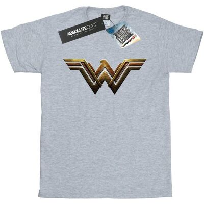DC Comics Wonder Woman Damska Bawełniana Koszulka Boyfriend Z Logo (S (52-55 Cm) / Jasnoszary) DC Comics Wonder Woman Damska Bawełniana Koszulka Boyfriend Z Logo (S (52-55 Cm) / Jasnoszary)