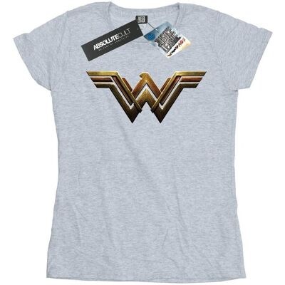 DC Comics Wonder Woman Damska Bawełniana Koszulka Z Logo (XXL (193cm) / Jasnoszary) DC Comics Wonder Woman Damska Bawełniana Koszulka Z Logo (XXL (193cm) / Jasnoszary)