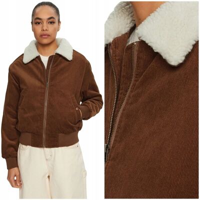 Wrangler AVIATOR JACKET ocieplana damska sztruksowa kurtka pilotka miś M Wrangler AVIATOR JACKET ocieplana damska sztruksowa kurtka pilotka miś M