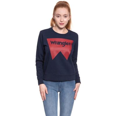 Wrangler Bluza damska, Logo Crew Navy W6087Hy35, rozmiar XS Wrangler Bluza damska, Logo Crew Navy W6087Hy35, rozmiar XS