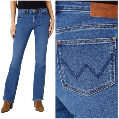 Wrangler BOOTCUT Camellia rozszerzane damskie spodnie jeansowe W32 L32 Wrangler BOOTCUT Camellia rozszerzane damskie spodnie jeansowe W32 L32
