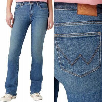 Wrangler BOOTCUT Girlband ROZSZERZANE DAMSKIE SPODNIE JEANSOWE W27 L32 Wrangler BOOTCUT Girlband ROZSZERZANE DAMSKIE SPODNIE JEANSOWE W27 L32