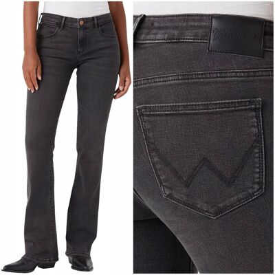 Wrangler BOOTCUT Mars rozszerzane szare damskie spodnie jeansowe W29 L32 Wrangler BOOTCUT Mars rozszerzane szare damskie spodnie jeansowe W29 L32