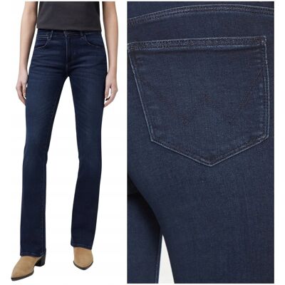 Wrangler BOOTCUT Nightshade rozszerzane damskie spodnie jeansowe W27 L30 Wrangler BOOTCUT Nightshade rozszerzane damskie spodnie jeansowe W27 L30