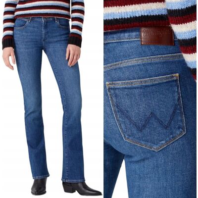 Wrangler BOOTCUT Rita Body Bespoke ROZSZERZANE CIEMNY DżINS W26 L32 Wrangler BOOTCUT Rita Body Bespoke ROZSZERZANE CIEMNY DżINS W26 L32