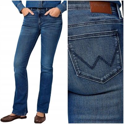 Wrangler BOOTCUT Shadow Daze rozszerzane damskie spodnie jeansowe W26 L32 Wrangler BOOTCUT Shadow Daze rozszerzane damskie spodnie jeansowe W26 L32
