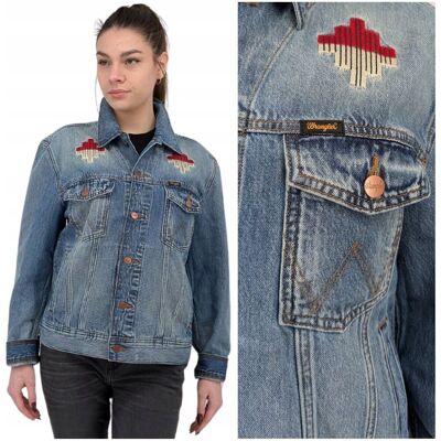 Wrangler Classic Jacket Harbor Blue damska kurtka katana jeansowa M Wrangler Classic Jacket Harbor Blue damska kurtka katana jeansowa M
