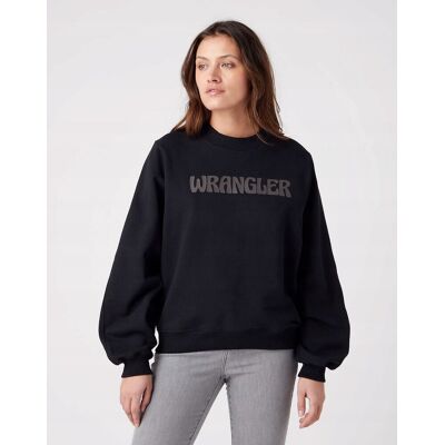 Wrangler CREW SWEATSHIRT BLACK W6Q2FA100 XS Wrangler CREW SWEATSHIRT BLACK W6Q2FA100 XS