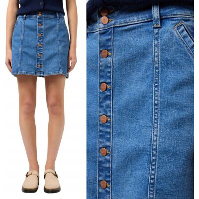 Wrangler Denim Mini Skirt Krótka Jeansowa Spódnica Rozpięcie Z Przodu S Wrangler Denim Mini Skirt Krótka Jeansowa Spódnica Rozpięcie Z Przodu S