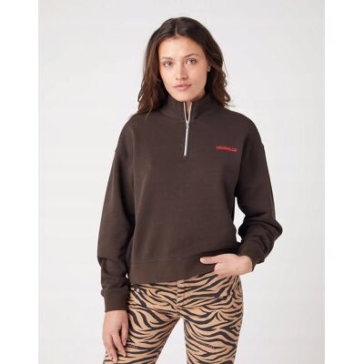 Wrangler HALF ZIP SWEATSHIRT DELICIOSO BROWN W6Q5FAH38 XL Wrangler HALF ZIP SWEATSHIRT DELICIOSO BROWN W6Q5FAH38 XL