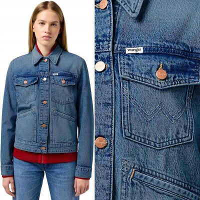 Wrangler HERITAGE JACKET Mid Stone DżINS DAMSKA KATANA KURTKA JEANSOWA XS Wrangler HERITAGE JACKET Mid Stone DżINS DAMSKA KATANA KURTKA JEANSOWA XS