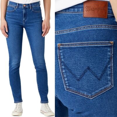 Wrangler HIGH SKINNY Camelia WYSOKIE DAMSKIE SPODNIE JEANSOWE RURKI W31 L30 Wrangler HIGH SKINNY Camelia WYSOKIE DAMSKIE SPODNIE JEANSOWE RURKI W31 L30