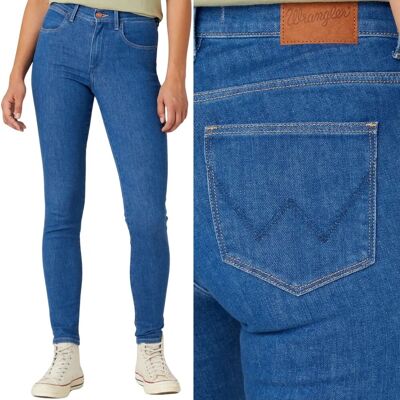 Wrangler HIGH SKINNY LoveYou WYSOKIE DAMSKIE SPODNIE JEANSOWE RURKI W30 L30 Wrangler HIGH SKINNY LoveYou WYSOKIE DAMSKIE SPODNIE JEANSOWE RURKI W30 L30