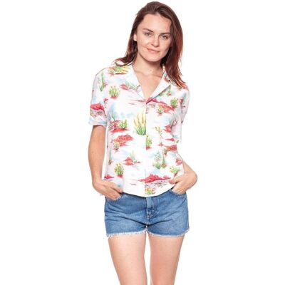 Wrangler Koszula damska, Cuban Shirt White W5247Se12, rozmiar S Wrangler Koszula damska, Cuban Shirt White W5247Se12, rozmiar S