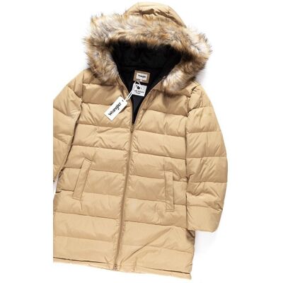 Wrangler Kurtka damska, Long Puffer Clay Beige W4126Vjwm, rozmiar M Wrangler Kurtka damska, Long Puffer Clay Beige W4126Vjwm, rozmiar M