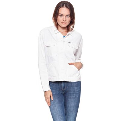 Wrangler Kurtka damska, Retro Jacket White Damaged W415Dm12Q, rozmiar S Wrangler Kurtka damska, Retro Jacket White Damaged W415Dm12Q, rozmiar S