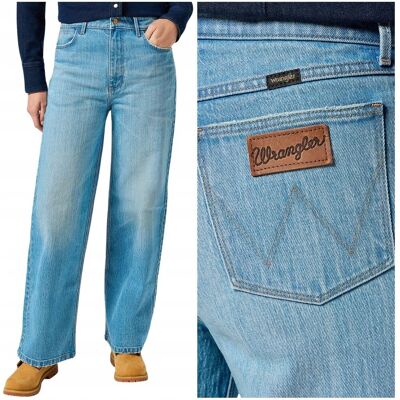 Wrangler LOOSE STRAIGHT luźne wysokie damskie spodnie jeansowe W25 L32 Wrangler LOOSE STRAIGHT luźne wysokie damskie spodnie jeansowe W25 L32