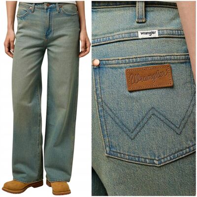 Wrangler Loose Straight luźne wysokie damskie spodnie jeansowe W26 L32 Wrangler Loose Straight luźne wysokie damskie spodnie jeansowe W26 L32