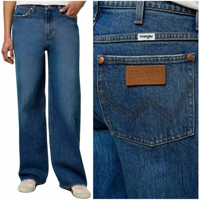 Wrangler LOOSE STRAIGHT luźne wysokie damskie spodnie jeansowe W29 L32 Wrangler LOOSE STRAIGHT luźne wysokie damskie spodnie jeansowe W29 L32