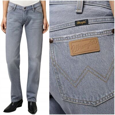 Wrangler LOW RISE COWBOY JEAN proste damskie spodnie jeansowe W27 L32 Wrangler LOW RISE COWBOY JEAN proste damskie spodnie jeansowe W27 L32