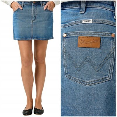 Wrangler Mini Skirt Resolute Blue krótka jeansowa spódnica XL Wrangler Mini Skirt Resolute Blue krótka jeansowa spódnica XL
