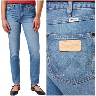Wrangler Piper slim wysokie proste damskie spodnie jeansowe W32 L32 Wrangler Piper slim wysokie proste damskie spodnie jeansowe W32 L32