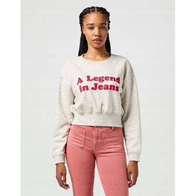 Wrangler RELAXED SWEATSHIRT OAT 112362582 L Wrangler RELAXED SWEATSHIRT OAT 112362582 L