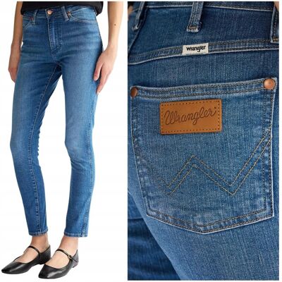 Wrangler Sienna Rebel Blue damskie spodnie jeansowe rurki 7/8 W28 L34 Wrangler Sienna Rebel Blue damskie spodnie jeansowe rurki 7/8 W28 L34