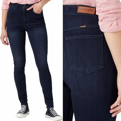 Wrangler SKINNY Coldspring RURKI Z WYŻSZYM STANEM CIEMNY DżINS W28 L32 Wrangler SKINNY Coldspring RURKI Z WYŻSZYM STANEM CIEMNY DżINS W28 L32