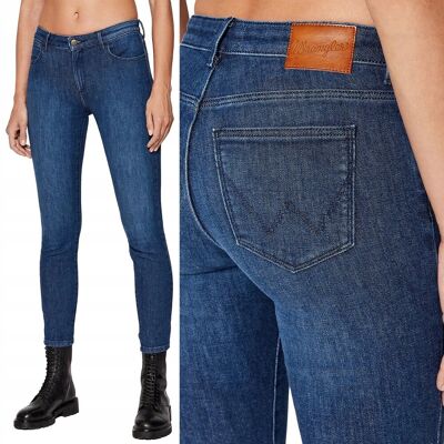Wrangler SKINNY Good Life INDIGOOD RURKI CIEMNY DżINS W27 L32 Wrangler SKINNY Good Life INDIGOOD RURKI CIEMNY DżINS W27 L32