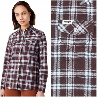 Wrangler SLIM REGULAR WESTERN SHIRT damska bawełniana koszula w kratę XS Wrangler SLIM REGULAR WESTERN SHIRT damska bawełniana koszula w kratę XS