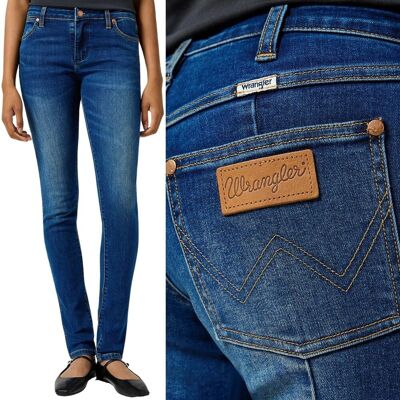 Wrangler SPAT JEAN damskie spodnie jeansowe rurki cygaretki zamki W29 L34 Wrangler SPAT JEAN damskie spodnie jeansowe rurki cygaretki zamki W29 L34