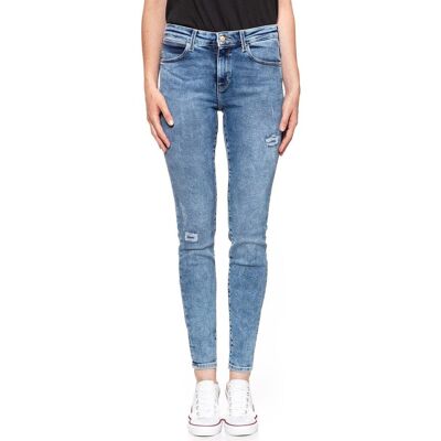 Wrangler Spodnie damskie, Skinny Worn Indigo W28Ktx21P, rozmiar W25 L32 Wrangler Spodnie damskie, Skinny Worn Indigo W28Ktx21P, rozmiar W25 L32
