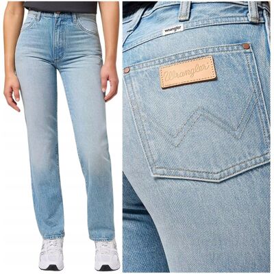 Wrangler SUNSET Stuntman wysokie proste damskie spodnie jeansowe W32 L34 Wrangler SUNSET Stuntman wysokie proste damskie spodnie jeansowe W32 L34