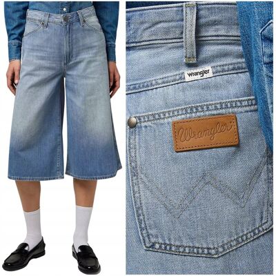 Wrangler THE CULOTTE kuloty wysokie damskie szorty krótkie spodenki W31 Wrangler THE CULOTTE kuloty wysokie damskie szorty krótkie spodenki W31