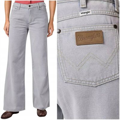 Wrangler WORLD WIDE luźne szerokie damskie spodnie jeansowe palazzo W28 L32 Wrangler WORLD WIDE luźne szerokie damskie spodnie jeansowe palazzo W28 L32
