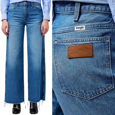 Wrangler WORLD WIDE Shallows luźne damskie spodnie jeansowe palazzo W33 L32 Wrangler WORLD WIDE Shallows luźne damskie spodnie jeansowe palazzo W33 L32