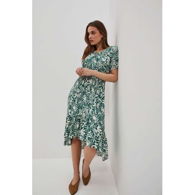 Moodo Wzorzysta sukienka z falbaną-XS Moodo Wzorzysta sukienka z falbaną-XS